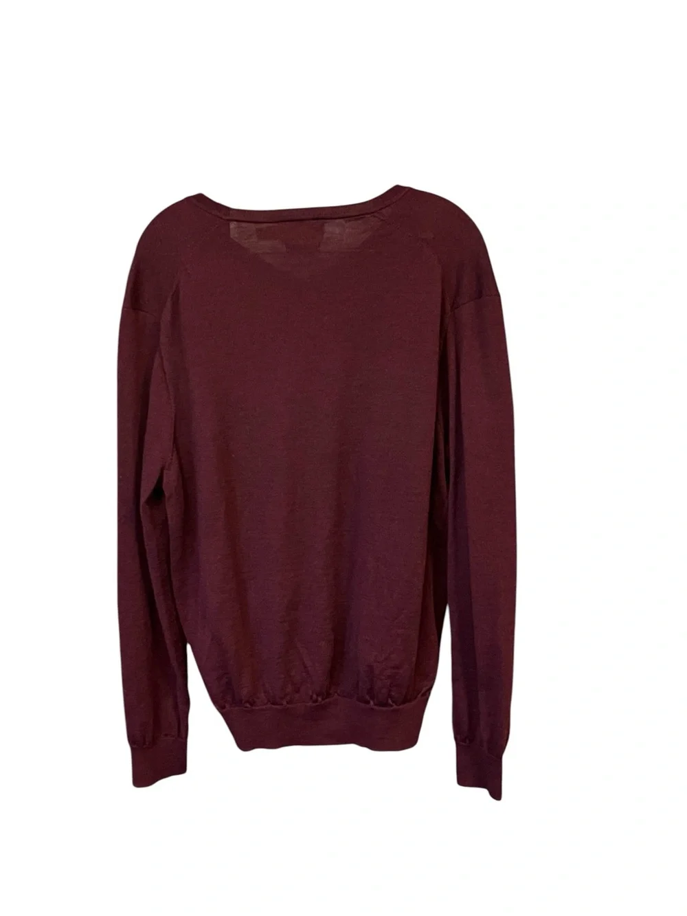 Polo Ralph Lauren XL Men’s Merino Wool V-Neck Burgundy Preppy Old Money